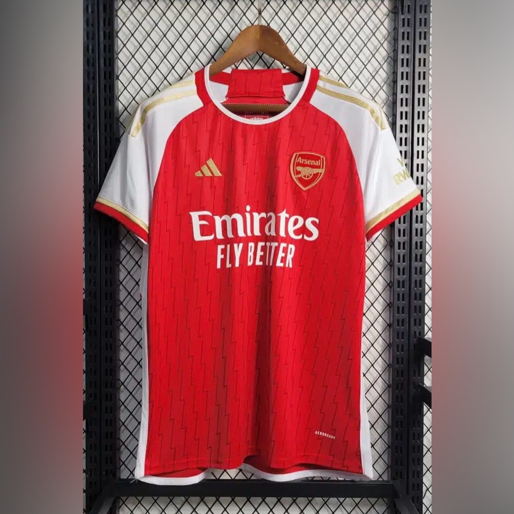 Arsenal FC Soccer Kit Jersey 23/24 Home Short Sleeve Men Large Red NWT